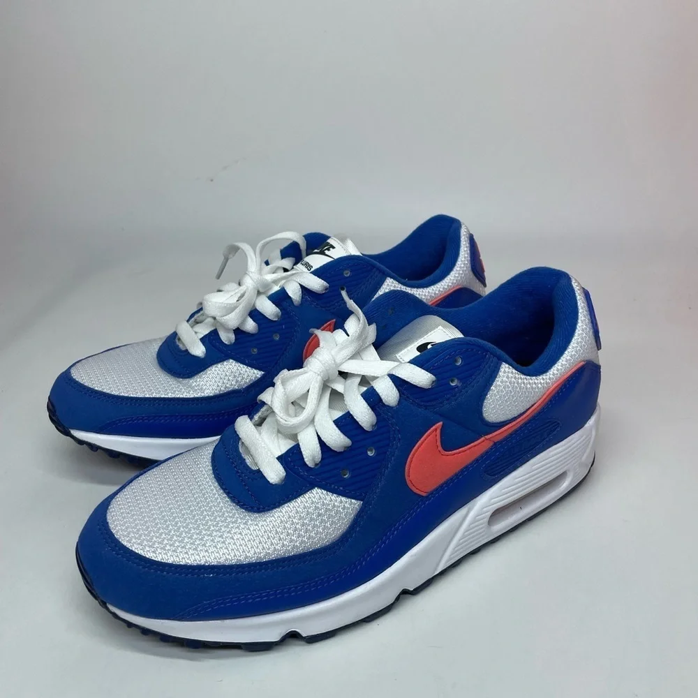 New Men’s Nike Air Max 90 By You ‘Blue/Orange/White’  Size 9 no box CT3621-991 - Picture 4 of 6